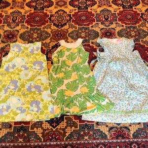 Lilly Pulitzer Dresses. Two size 12 One size 8-10.